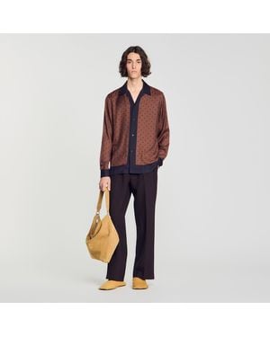 Sandro Square Cross Motif Shirt - Red