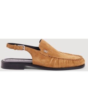 Sandro Suede Loafers - Brown