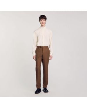 Sandro Wool Suit Trousers - Pink