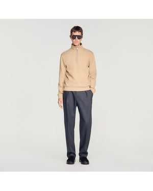 Sandro Cotton Sweatshirt - Blue