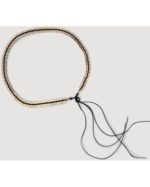 Sandro Jewellery Belt With Leather Tie - Metallic