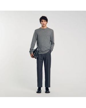 Sandro Wide-Leg Trousers - Grey