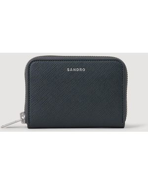 Sandro Zipped Wallet - Black