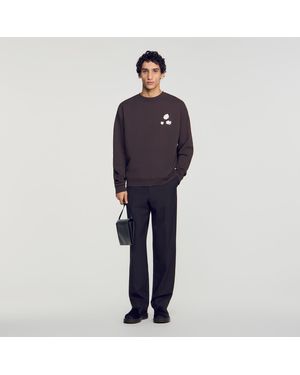 Sandro Oversized Floral Sweatshirt - Blue
