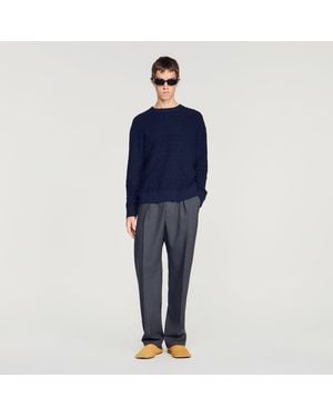 Sandro Pull en maille éponge - Bleu