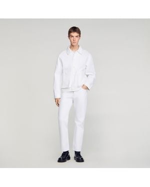 Sandro Denim Worker Jacket - White
