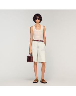 Sandro Knit Bodysuit - Natural