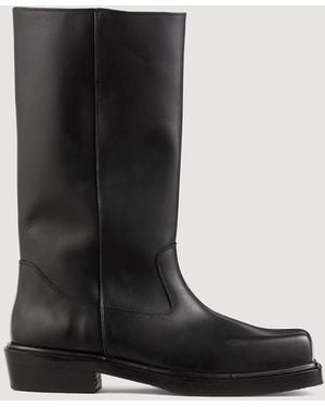 Sandro Bottes hautes en cuir - Noir