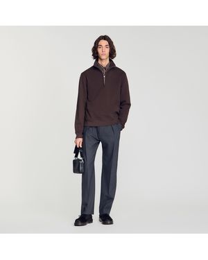 Sandro Sweatshirt en coton - Bleu