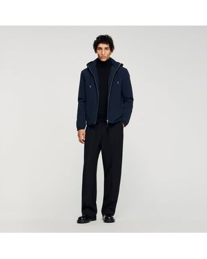 Sandro Technical Fabric Jacket - Blue