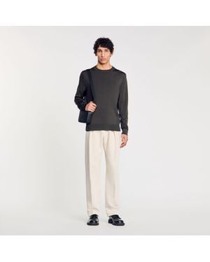 Sandro Fine Knit Jumper - Black