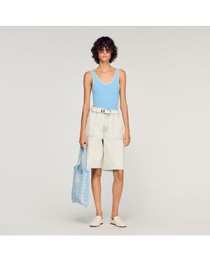 Sandro Body en maille - Bleu