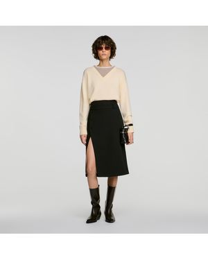 Sandro Pull 2 en 1 laine et cahemire - Noir