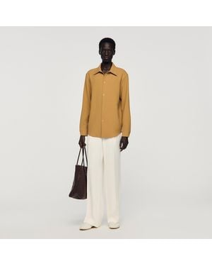 Sandro Long-Sleeved Jersey Shirt - Metallic