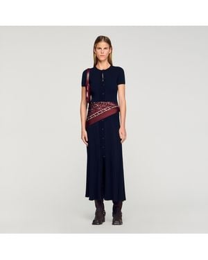 Sandro Knit Maxi Dress - Blue