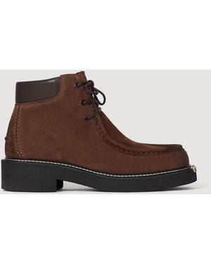 Sandro Leather Boots - Brown