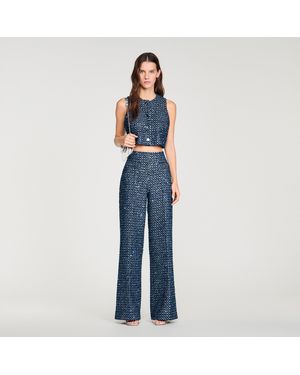 Sandro Sequin Trousers - Blue