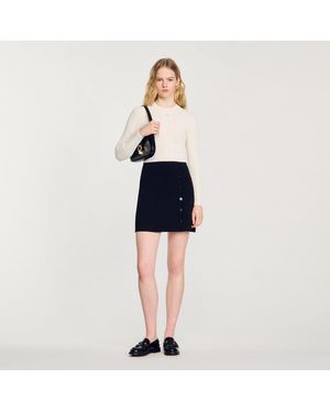 Sandro Robe en maille - Bleu