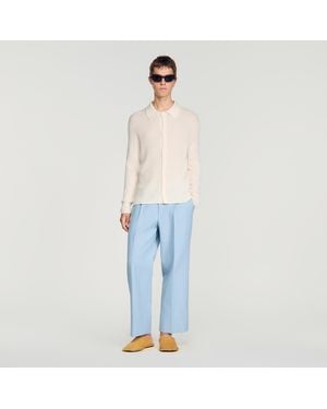 Sandro Rib Knit Shirt - Blue