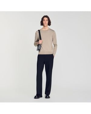 Sandro Fine Knit Jumper - Blue