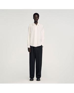 Sandro Crinkled Effect Shirt - White