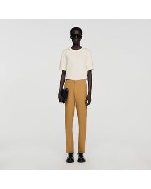 Sandro Jersey Trousers - White