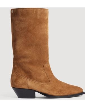 Sandro Bottes en suède - Marron