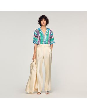 Sandro Flower Print Shirt - Blue