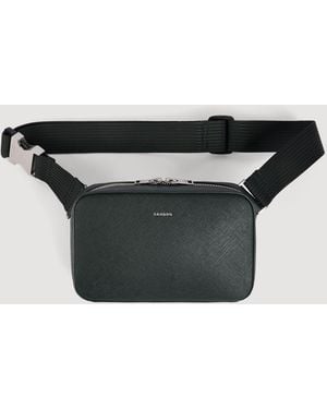 Sandro Small Reconstituted Leather Bag - Black