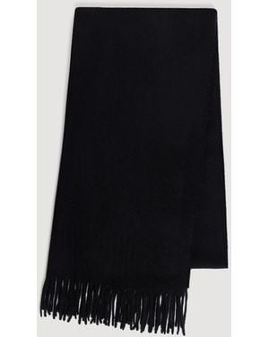 Sandro Wool And Cashmere Scarf - Black