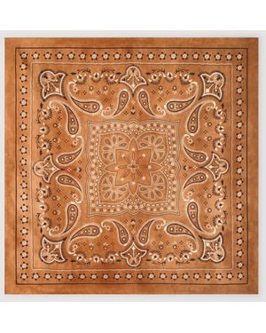 Sandro Silk Bandana Print Scarf - Brown