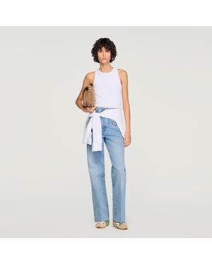 Sandro Embroidered Vest Top - Blue