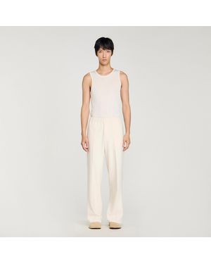 Sandro Wide-Leg Trousers - White
