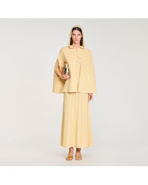 Sandro Strass Knit Cape - Metallic