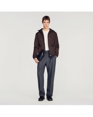 Sandro Nylon Windbreaker - Blue