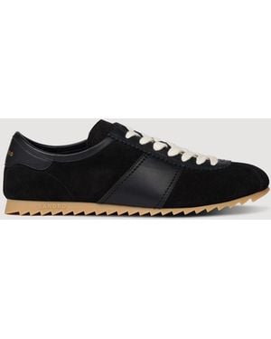 Sandro Leather And Suede Low-Top Trainers - Black