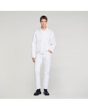 Sandro Denim Worker Jacket - White