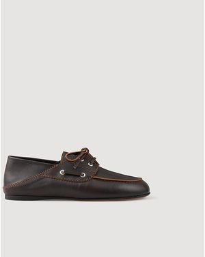 Sandro Leather Loafers - Black
