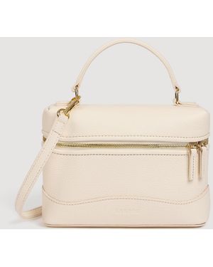 Sandro Grained Leather Tangolino Bag - Natural