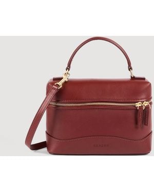 Sandro Tangolino Plain Leather Bag - Red