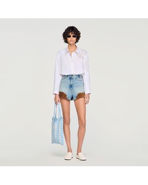 Sandro Embroidered Shirt - Blue