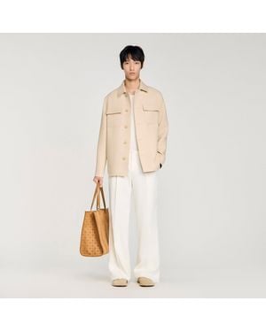 Sandro Buttoned Overshirt - White