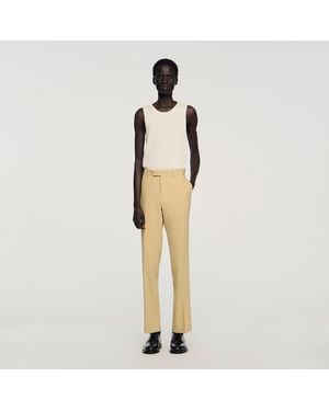 Sandro Wool Suit Trousers - Natural