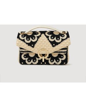 Sandro Two-Tone Crochet Yza Bag - Metallic