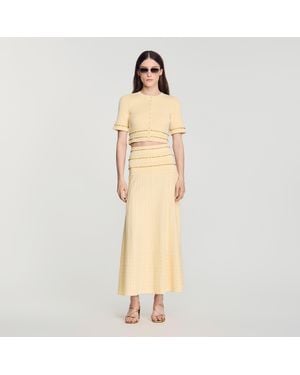 Sandro Maxi Tassel Skirt - Natural