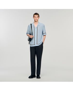 Sandro Heart Motif Flowing Shirt - Blue