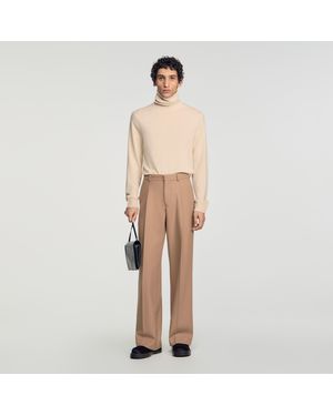 Sandro Wool Suit Trousers - Natural