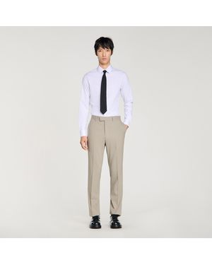 Sandro Wool Suit Trousers - White