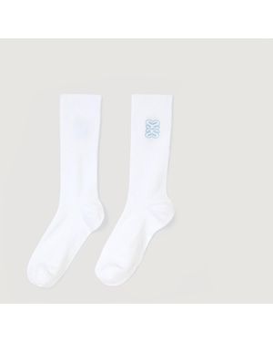 Sandro Chaussettes brodées - Blanc