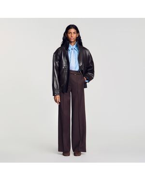 Sandro Metal Ring Trousers - Blue